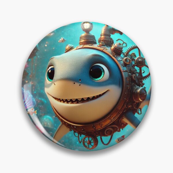 Item preview, Steampunk Sixgill Shark with Clockwork Armor designed and sold by Sillytoe.