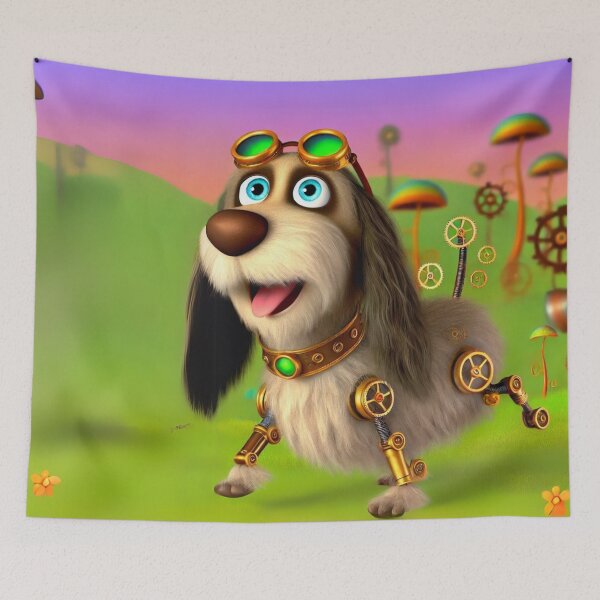 Item preview, Steampunk Spinone Italiano with Mechanical Limbs designed and sold by Sillytoe.