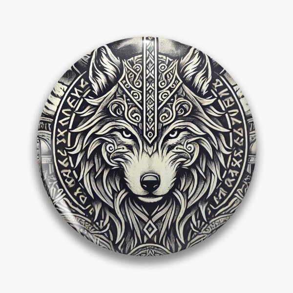 Item preview, Mystical Wolf Guardian – Aegishjalmur Nordic Rune Design designed and sold by Chroma Myst.