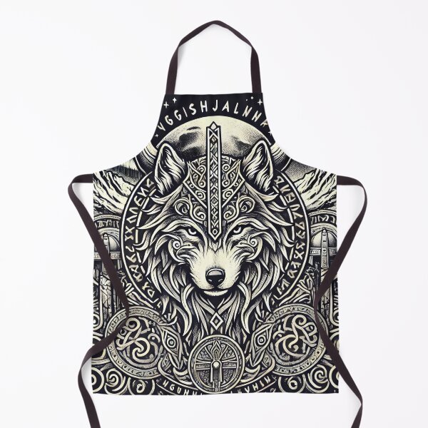 Item preview, Mystical Wolf Guardian – Aegishjalmur Nordic Rune Design designed and sold by Chroma Myst.