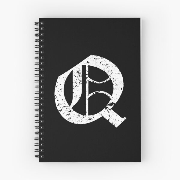 Item preview, Capital Letter Q - Eroded / Distressed Gothic Blackletter Script / Old English Font (White) designed and sold by STUDIO-72.