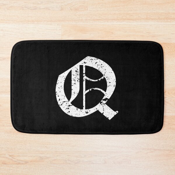 Item preview, Capital Letter Q - Eroded / Distressed Gothic Blackletter Script / Old English Font (White) designed and sold by STUDIO-72.