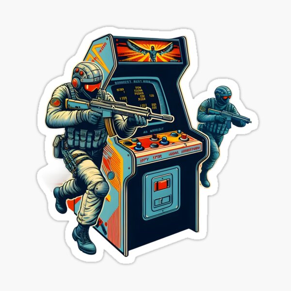Artikel-Vorschau von Taktische Soldaten aus Retro-Arcade-Automaten – inspiriert von „Contra“, designt und verkauft von The-T-In-Retro.