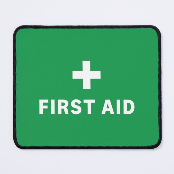 Item preview, First Aid - White text and Cross on Green background designed and sold by SirenSeventyOne.