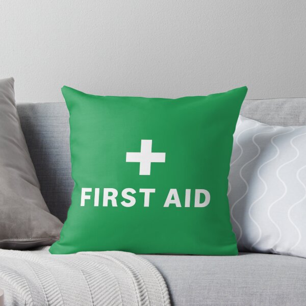 Item preview, First Aid - White text and Cross on Green background designed and sold by SirenSeventyOne.
