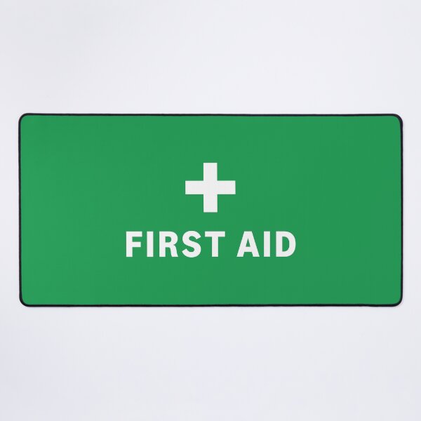 Item preview, First Aid - White text and Cross on Green background designed and sold by SirenSeventyOne.