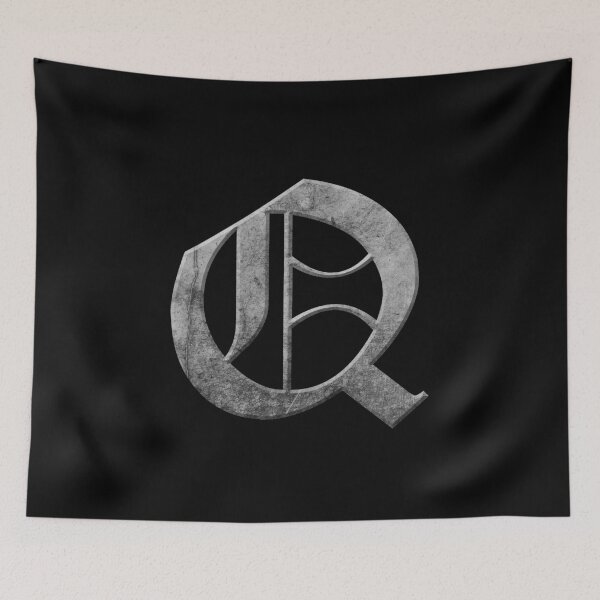 Item preview, Capital Letter Q - Worn Stone Effect Gothic Blackletter Script / Old English Font designed and sold by STUDIO-72.