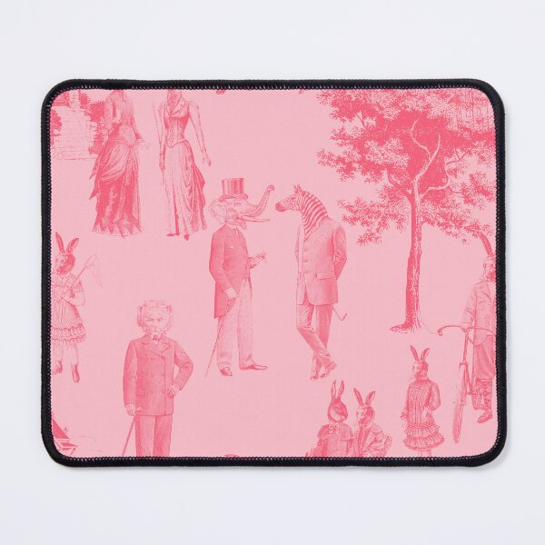 Item preview, antique victorian animals pastel pink toile designed and sold by Gossip Rag.