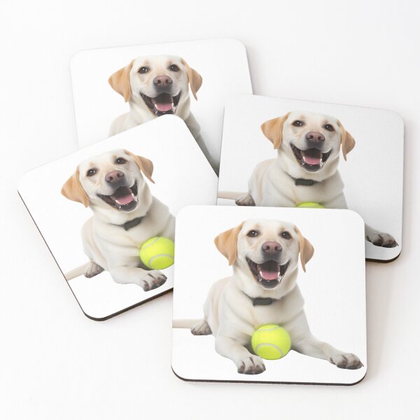 Item preview, Yellow lab with tennis ball designed and sold by GeauxTigs225.