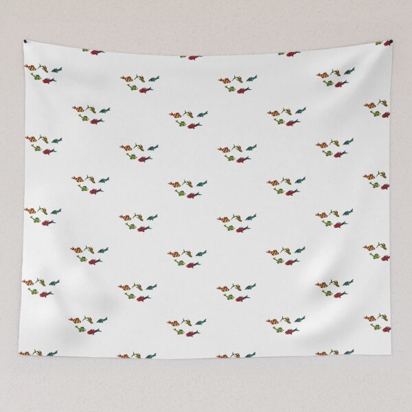 Item preview, rainbow embroidered fish designed and sold by duckieteef.
