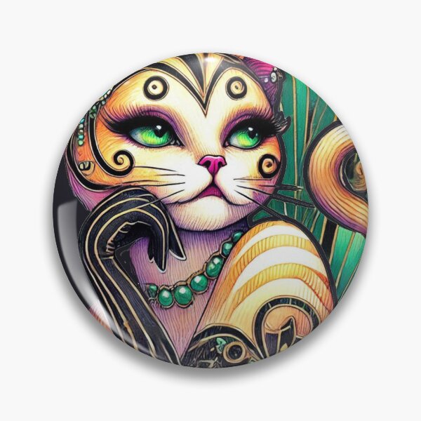 Item preview, Art Deco Cat Diva designed and sold by CAutumnTrapp.