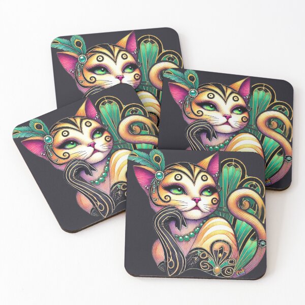 Item preview, Art Deco Cat Diva designed and sold by CAutumnTrapp.