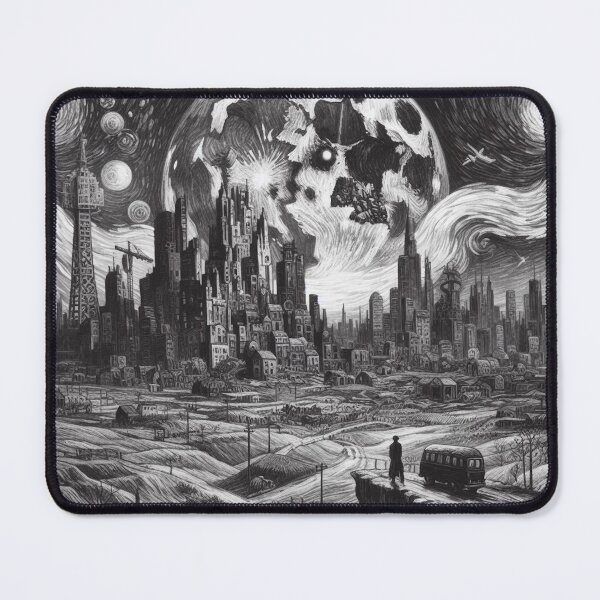 Item preview, "Stary Night Meets Modern World" designed and sold by TheBigOwl.