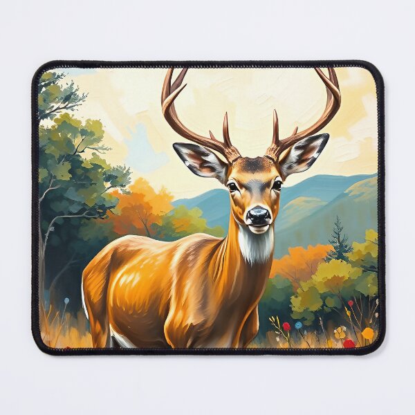 Item preview, Deer Portrait Oil Painting Style Impressionist Forest Animal designed and sold by kakarikihill.