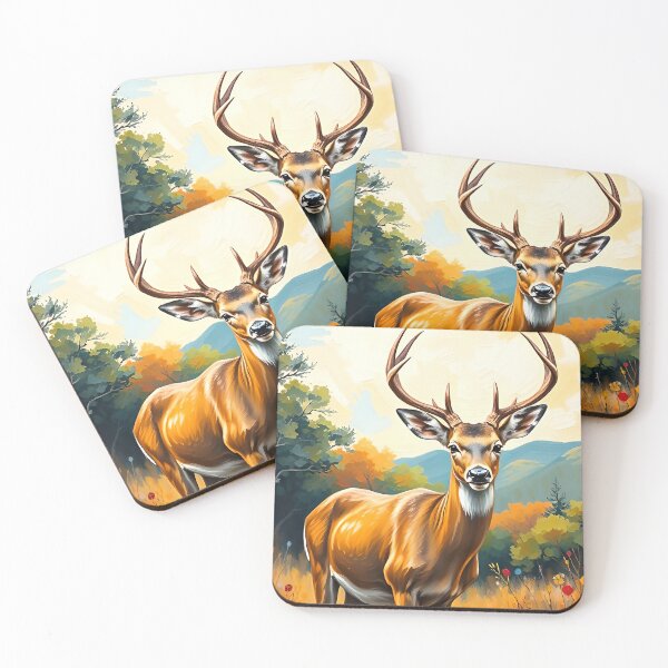 Item preview, Deer Portrait Oil Painting Style Impressionist Forest Animal designed and sold by kakarikihill.