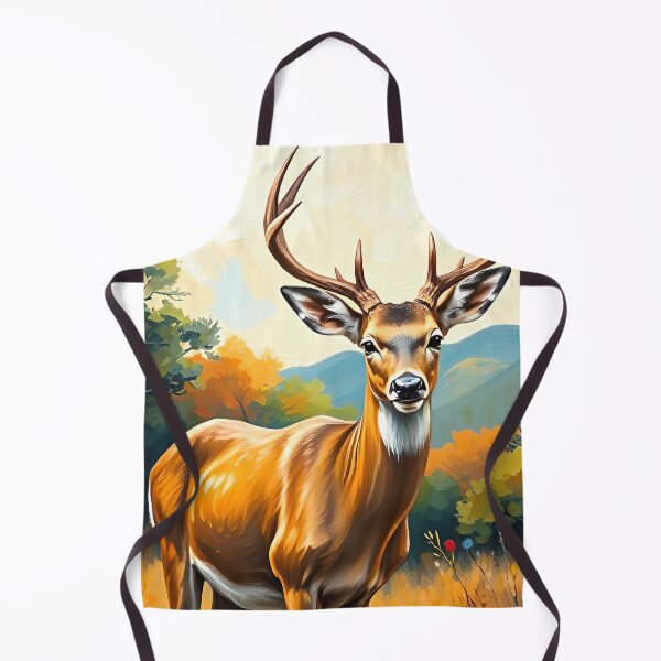Item preview, Retrato de ciervo, pintura al óleo, estilo impresionista, animal del bosque designed and sold by kakarikihill.