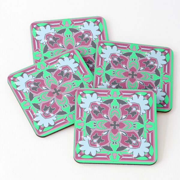 Item preview, Fun Lucky Star Cross Mandala Design in Purple and Green Rainbow designed and sold by JoseYeste.