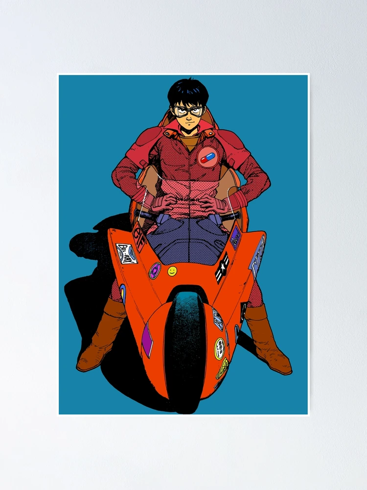 AKIRA-Kaneda on Motorcycle Bike Rare Manga Art