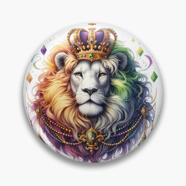 Artikelvorschau, Mardi Gras König der Löwen Rex entworfen und verkauft von Eclectic Monkey.
