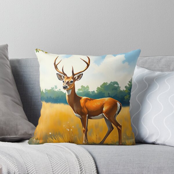Item preview, Deer Landscape Oil Painting Style Forest Animal designed and sold by kakarikihill.