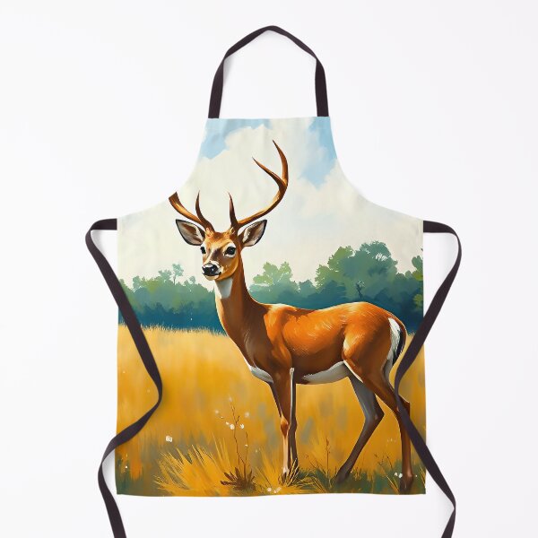 Item preview, Deer Landscape Oil Painting Style Forest Animal designed and sold by kakarikihill.