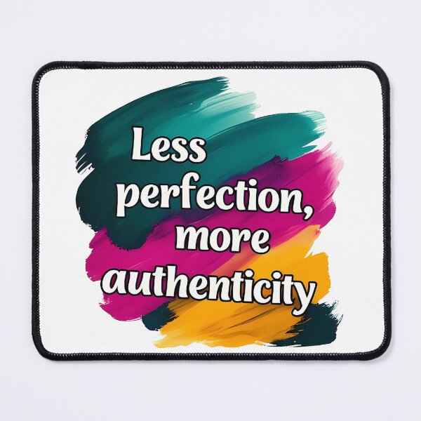 Aperçu de l'œuvre Coups de pinceau abstraits Moins de perfection Plus d'authenticité Typographie créative et audacieuse Bleu sarcelle Magenta Jaune moutarde Couleurs vives Célébrer l'individualité Artistique créée et vendue par zoughlal.