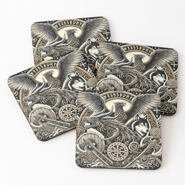 Item preview, Nordic Legends – Viking Mythology Art designed and sold by Chroma Myst.