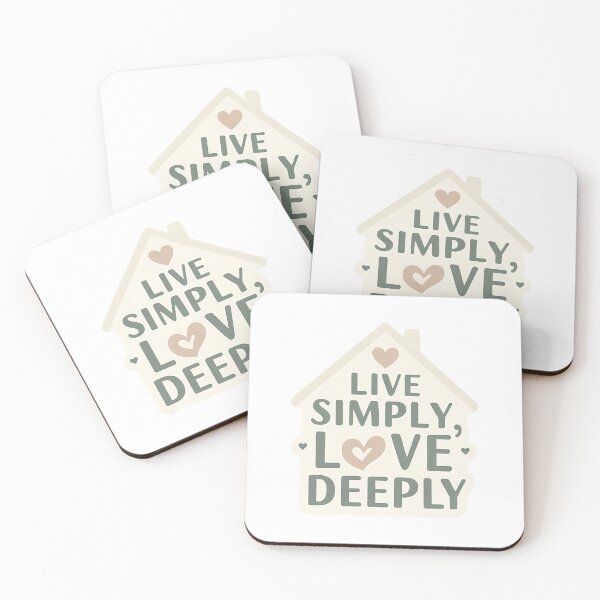 Item preview, Minimalist House Heart Live Simply Love Deeply Clean Modern Typography Cream Gray Sage Green Calming Intentional designed and sold by zoughlal.
