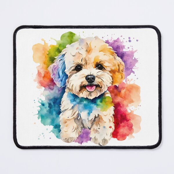 Item preview, Colorful Maltipoo Puppy Watercolor Splash – Cute Dog Art Design designed and sold by Fredster1966.