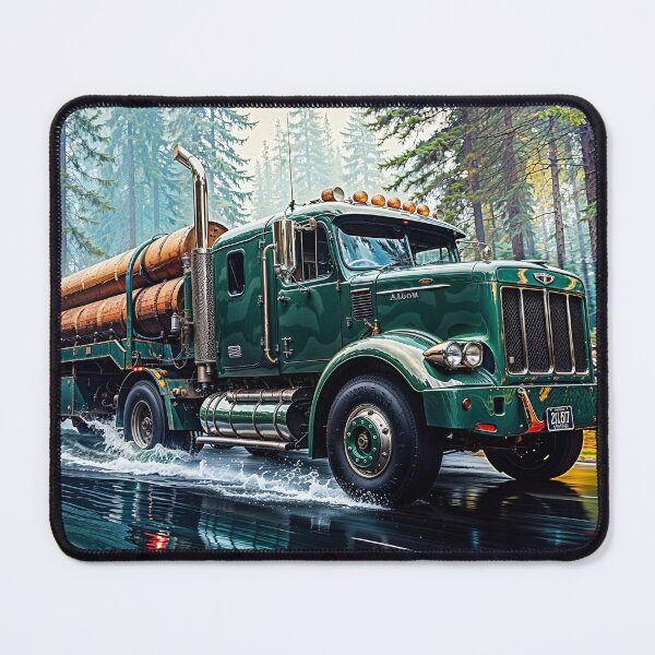 Item preview, Logging Truck and Forest Highway designed and sold by Skye Ryan-Evans.