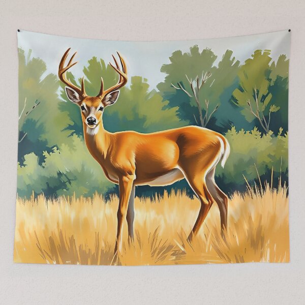 Item preview, Beautiful Deer Watercolor Painting Style Forest Animal designed and sold by kakarikihill.