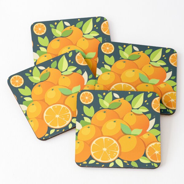 Item preview, Fresh Citrus Delight – Oranges & Leaves designed and sold by SteadyRolling.