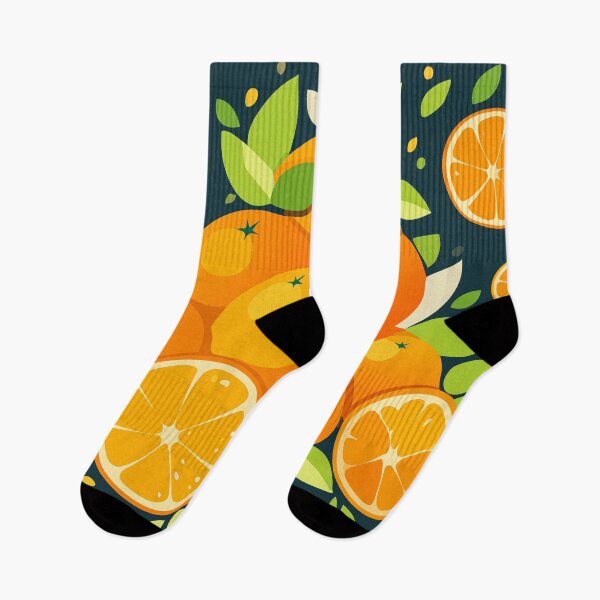 Item preview, Fresh Citrus Delight – Oranges & Leaves designed and sold by SteadyRolling.