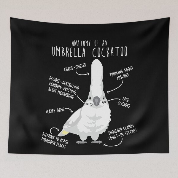 Item preview, Umbrella Cockatoo Parrot Anatomy designed and sold by Clara Hollins.