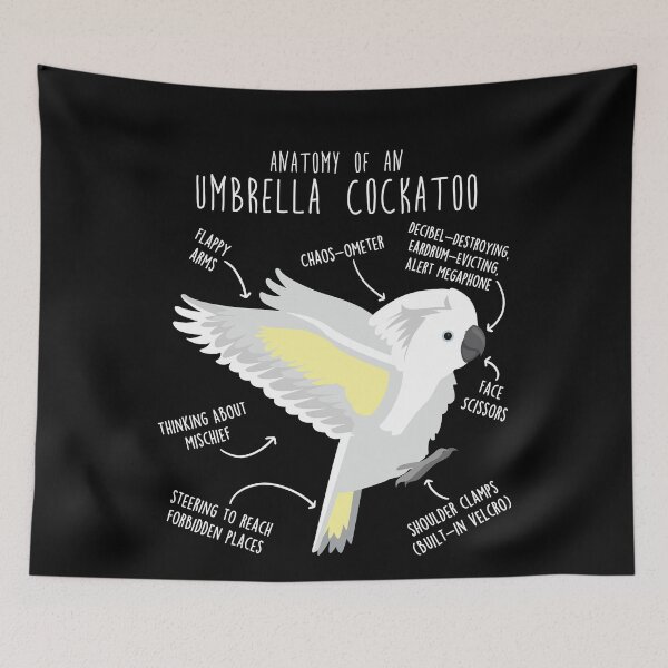 Item preview, Umbrella Cockatoo Parrot Anatomy designed and sold by Clara Hollins.