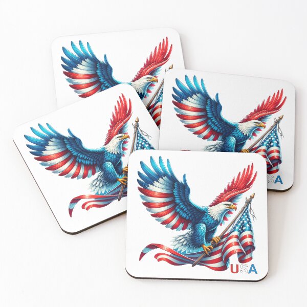 Item preview, Red White and Blue Eagle carrying a flag! designed and sold by njaro.