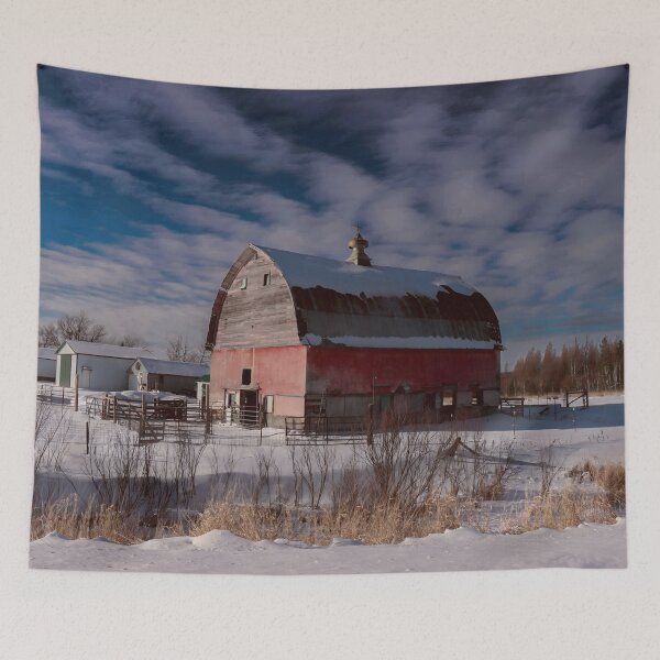 Item preview, Red Barn, Winter Blue Sky designed and sold by passion4photos.