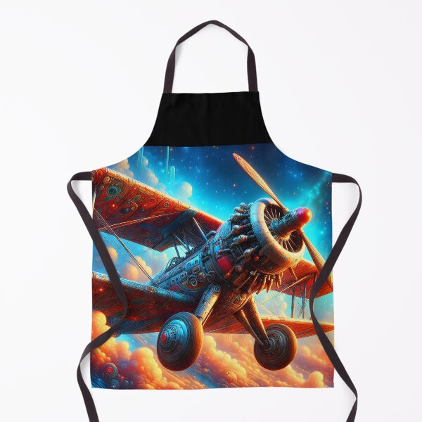 Item preview, Whimsical plane flying through Fantasy  clouds designed and sold by EmeraldeaArt.