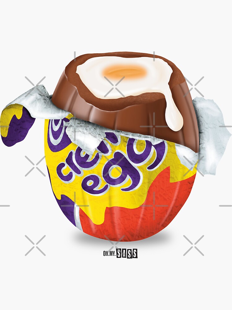Thumbnail 3 of 3, Sticker, Chocolate Egg Easter designed and sold by ohmysass.
