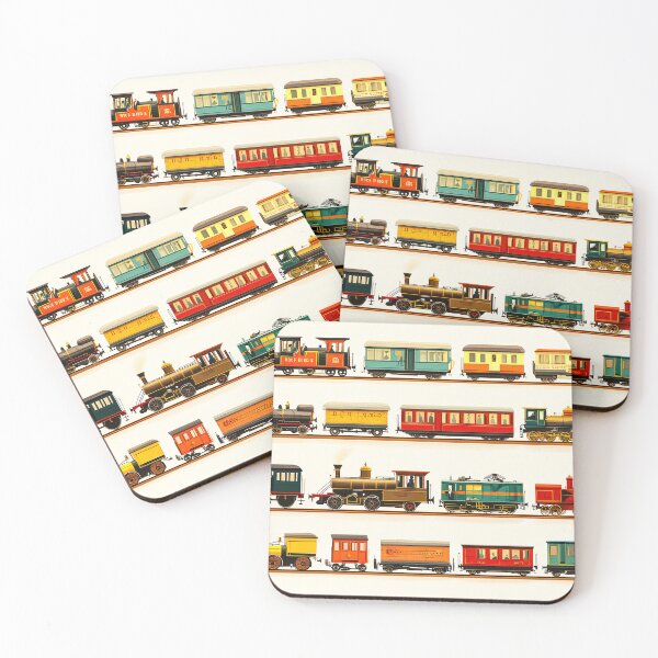 Item preview, Vintage Toy Train Collection – Classic Locomotive Set designed and sold by SteadyRolling.