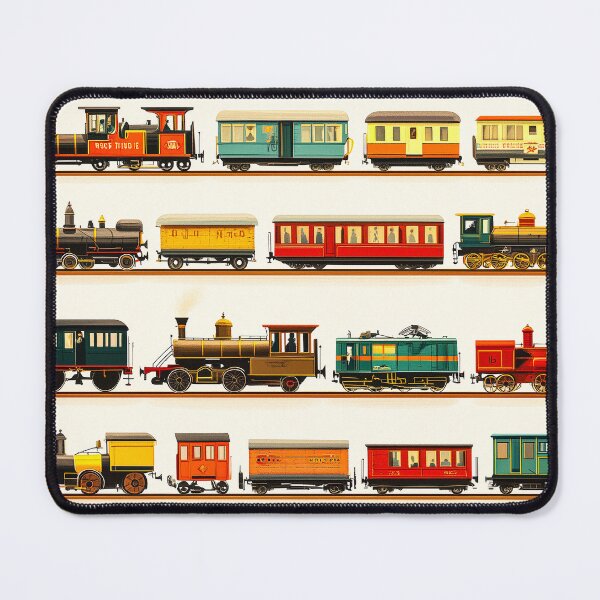Item preview, Vintage Toy Train Collection – Classic Locomotive Set designed and sold by SteadyRolling.