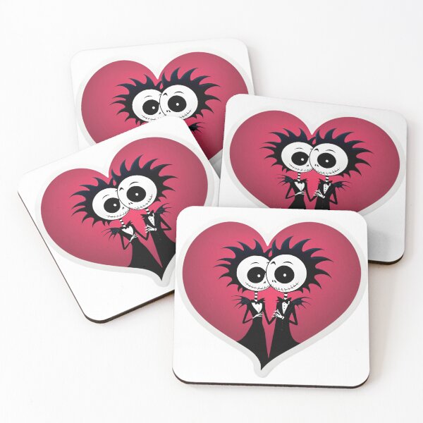 Item preview, Illustration of Romantic Skeleton Couple in a Heart-Shaped Frame designed and sold by ElenaHrubes.