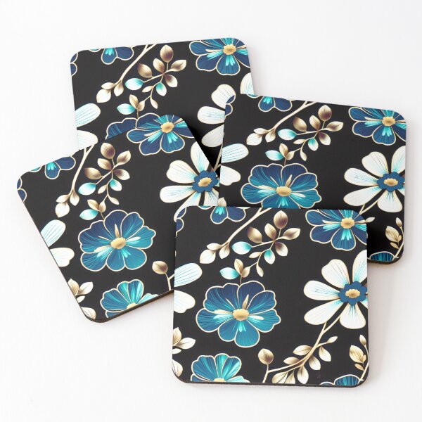Item preview, Vintage Floral Pattern with Jewel Tones and Indigo Accents designed and sold by Juliette Ozkalfayan.