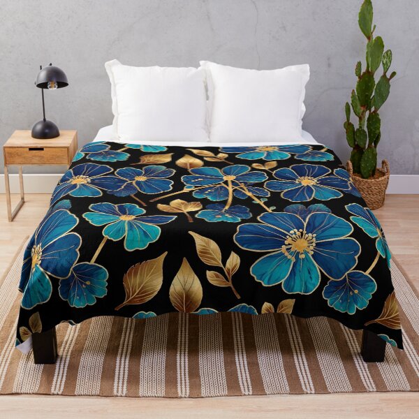 Item preview, Boho Chic Floral Pattern in Indigo, Teal, and Rich Jewel Hues designed and sold by Juliette Ozkalfayan.