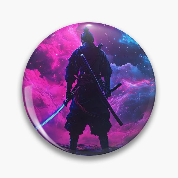 Item preview, Neon Cosmic Samurai Warrior designed and sold by PixelReverb.