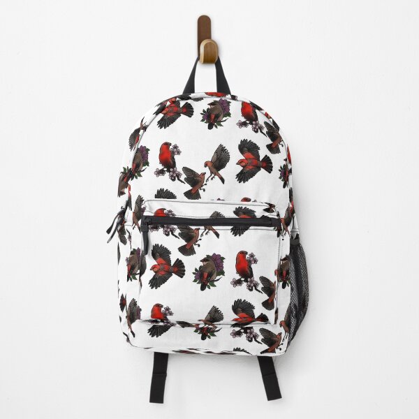 Item preview, Pattern of strawberry finches tattoo style designed and sold by LeahcarsArt.