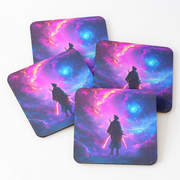Item preview, Neon Samurai in the Cosmic Abyss designed and sold by PixelReverb.