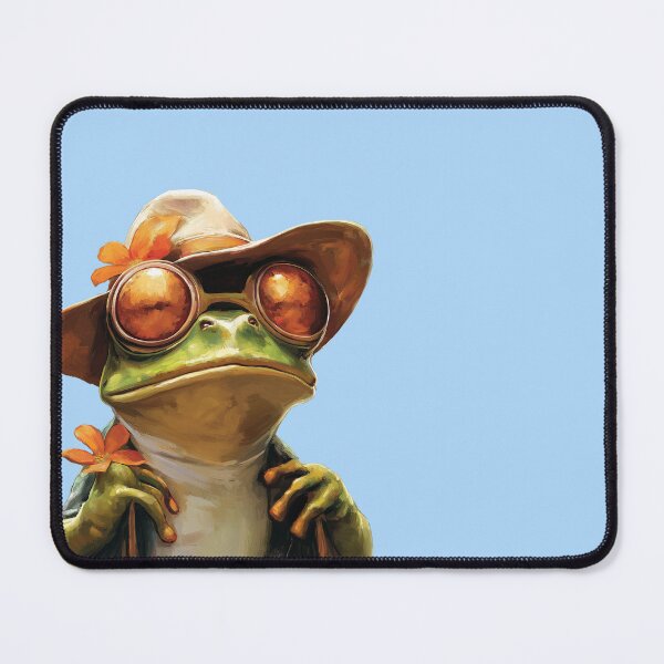 Item preview, Tour Guide Frog with Great Shades in a field gear So Hoppy #3 designed and sold by Vicki Noble Art.