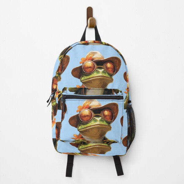 Item preview, Tour Guide Frog with Great Shades in a field gear So Hoppy #3 designed and sold by Vicki Noble Art.
