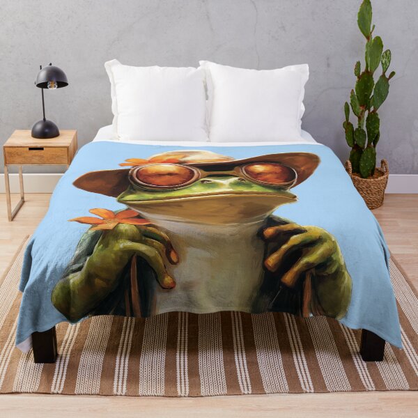 Item preview, Tour Guide Frog with Great Shades in a field gear So Hoppy #3 designed and sold by Vicki Noble Art.
